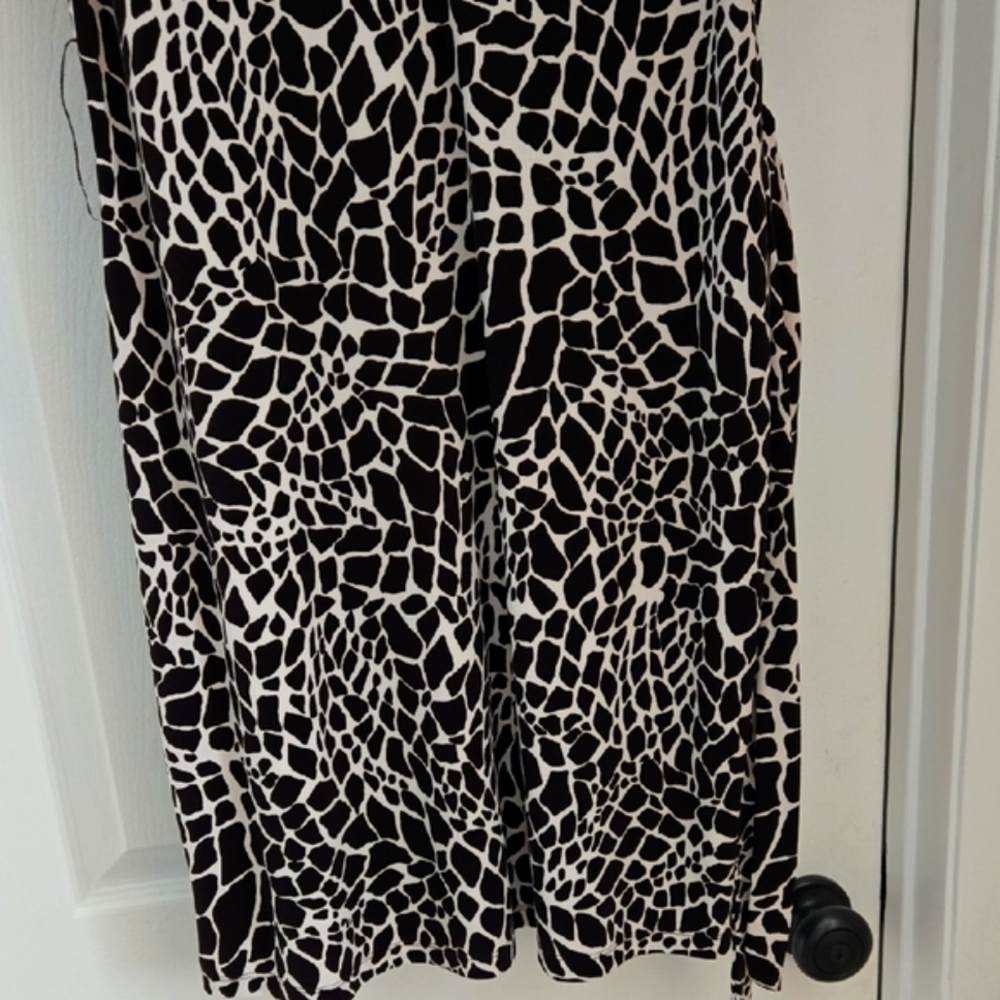 Enfocus Studio White and Brown Sheath Midi Dress - Picture 4 of 6